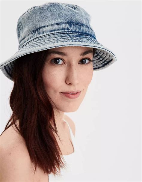 designer denim bucket hat